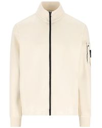 Stone Island - Zip-Up Logo-Patch Sweater - Lyst