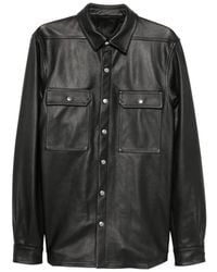 Rick Owens - Leather Press-Stud Jacket - Lyst