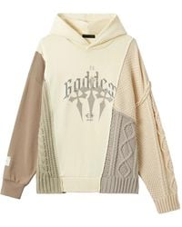 FIVE CM - Patchwork Cable-Knit Hoodie - Lyst