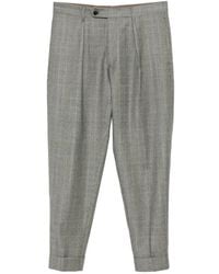 Berwich - Prince Of Wales Check Pleated Trousers - Lyst