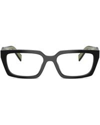 Prada - Brille Mit Geometrischem Gestell - Lyst