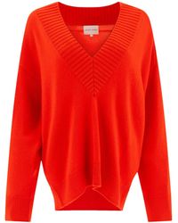 Loulou - Sage Ribbed V-Neck Cashmere Sweater - Lyst