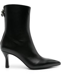Maje - 75mm Faymon Leather Ankle Boots - Lyst