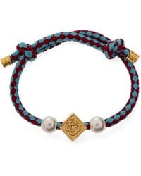 CASABLANCA - Pearl-Embellished Braided Bracelet - Lyst