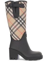 Burberry - Stiefel Mit Karomuster 60Mm - Lyst