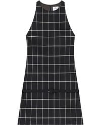 Courreges - Checked-Pattern A-Line Mini Dress - Lyst