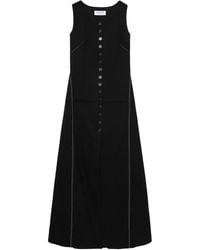 Marine Serre - Button-Down Flared Midi Dress - Lyst