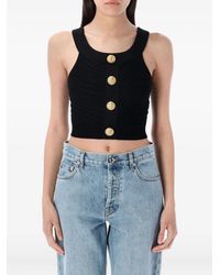 Balmain - Boot Hals Hals Top - Lyst