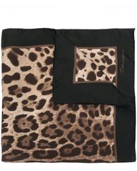 Dolce & Gabbana - Schal mit Leoparden-Print - Lyst