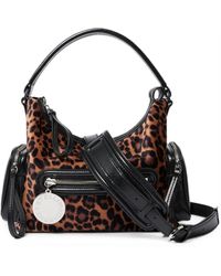 Stella McCartney - Leopard-Print Zipped Shoulder Bag - Lyst