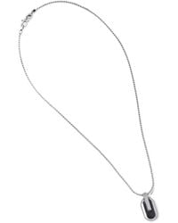 Guess - Logo-Engraved Tag-Pendant Necklace - Lyst