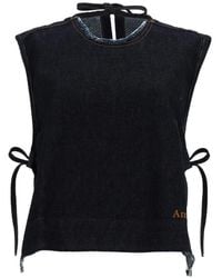 AMISH - Top Met Gestrikte Hals - Lyst