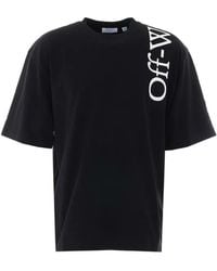 Off-White c/o Virgil Abloh - Vertical Bookish Logo-Print T-Shirt - Lyst