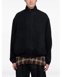 Ssstein - Shirred Flannel Bomber Jacket - Lyst