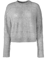 Brunello Cucinelli - Sequin-Embellished Plaid Sweater - Lyst