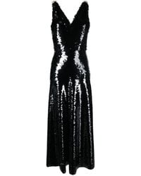 Lanvin - Embroidered-sequin A-line Maxi Dress - Lyst