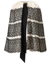 Carolina Herrera - Cape Bordée De Dentelle - Lyst