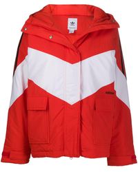 adidas chaqueta capucha rojas