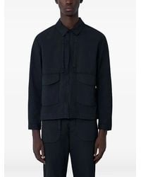 MOOS STUDIO - Gabardine Pocketed Shirt Jacket - Lyst