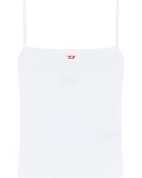 DIESEL - T-Hop-D Tanktop Mit Logo-Applikation - Lyst