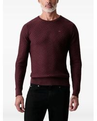 Lindbergh - Textured-Knit Crew-Neck Sweater - Lyst
