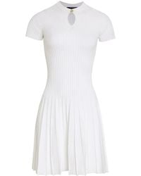 Balmain - Minikleid Aus Geripptem Strick - Lyst