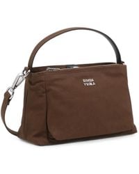Bimba Y Lola - Dark-Khaki Cotton Mini Slouch Bag - Lyst