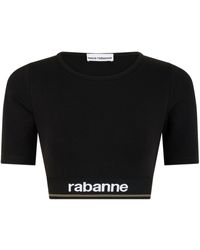 Rabanne - T-shirt crop Bodyline - Lyst