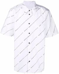 Helmut Lang - Overhemd Met Logoprint - Lyst