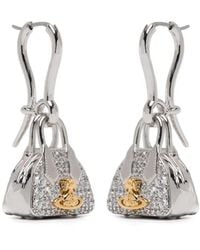 Vivienne Westwood - Yasmine Orb-Plaque Crystal-Embellished Earrings - Lyst