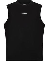 Philipp Plein - Tanktop Met Logo-Patch En Slub-Textuur - Lyst