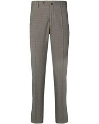 Incotex Houndstooth Straight-leg Trousers - Gray
