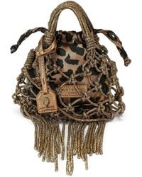 Kurt Geiger - Mini Macrame Tote Bag Mit Kristallen - Lyst