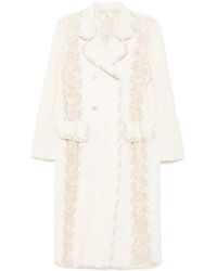 Commun's - Double-Breasted Coat - Lyst