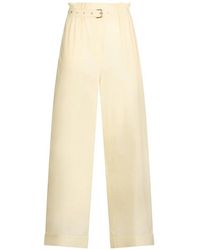 Liu Jo - High-Rise Cotton Trousers - Lyst