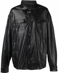 Daily Paper - Long-Sleeved Faux-Leather Shirt - Lyst