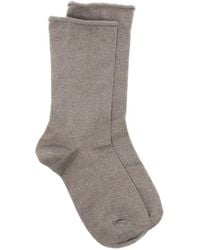 Brunello Cucinelli - Metallic-Effect Rolled-Edge Socks - Lyst