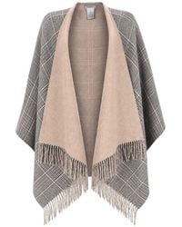 Brunello Cucinelli - Prince Of Wales Check Fringed Jacket - Lyst