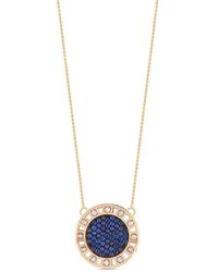 Officina Bernardi - 18Kt Large Senzatempo Sapphire And Diamond Necklace - Lyst