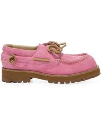 Moschino - Lace-Up Lug-Sole Loafers - Lyst