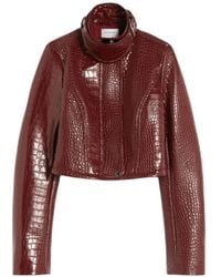 Sportmax - Alligator-Print Collar Jacket - Lyst