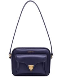 Coccinelle - Logo-Print Leather Shoulder Bag - Lyst