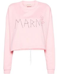 Marni - Sweater Met Geborduurd Logo - Lyst