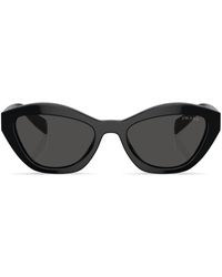 Prada - Logo-lettering Cat-eye Sunglasses - Lyst