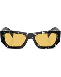 Prada - Logo-Plaque Rectangle-Frame Sunglasses - Lyst