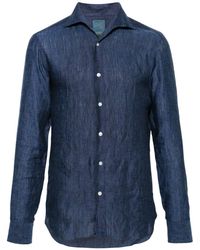 Barba Napoli - Classic-collar Linen Shirt - Lyst
