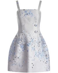Mia Peculiar - Button-Embellishment Mini Dress - Lyst