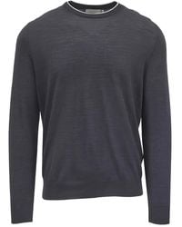 Canali - Trim-Detail Sweater - Lyst