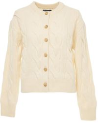 Polo Ralph Lauren - Cable-knit Crew-neck Cardigan - Lyst
