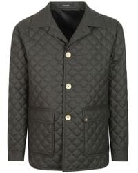 Tagliatore - Quilted Button-Front Jacket - Lyst